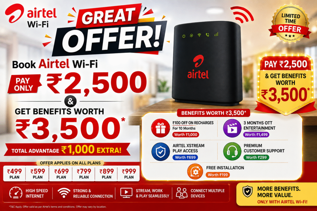 Airtel Wi-Fi Offer: