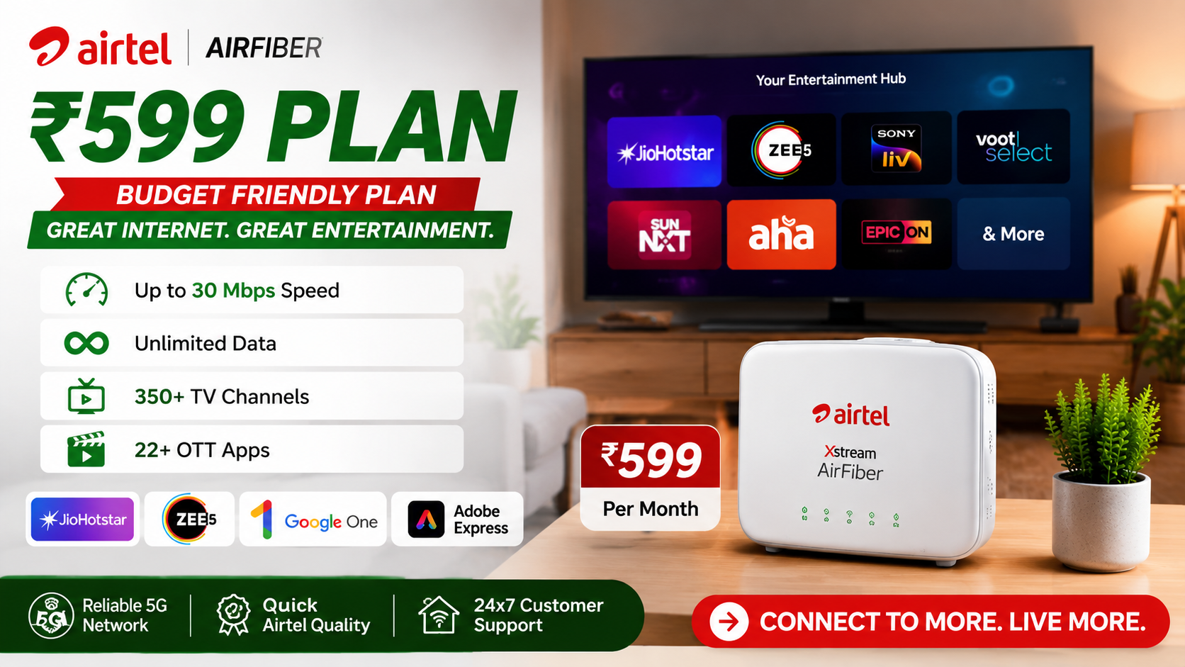 Airtel AirFiber Plans 2026
