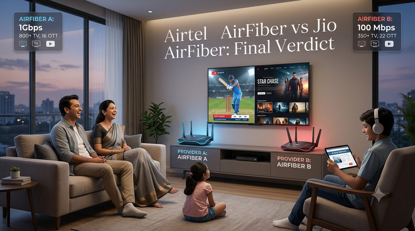 Airtel AirFiber vs Jio AirFiber 2026