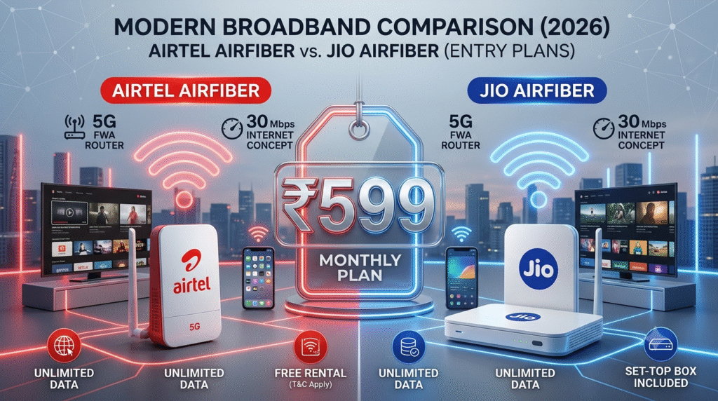 Which airfiber is best in 2026? Airtel vs Jio