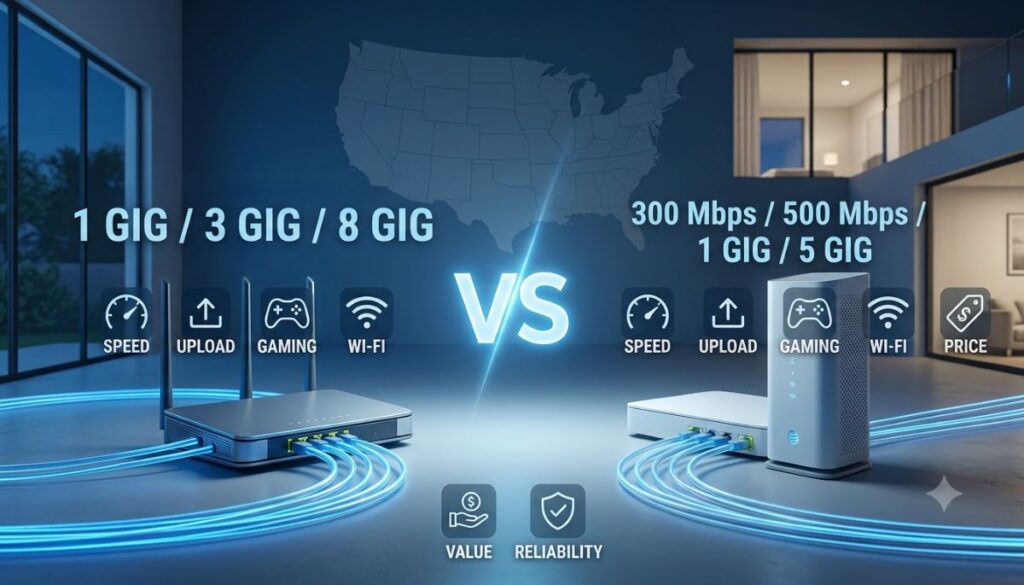 GFiber vs AT&T Fiber