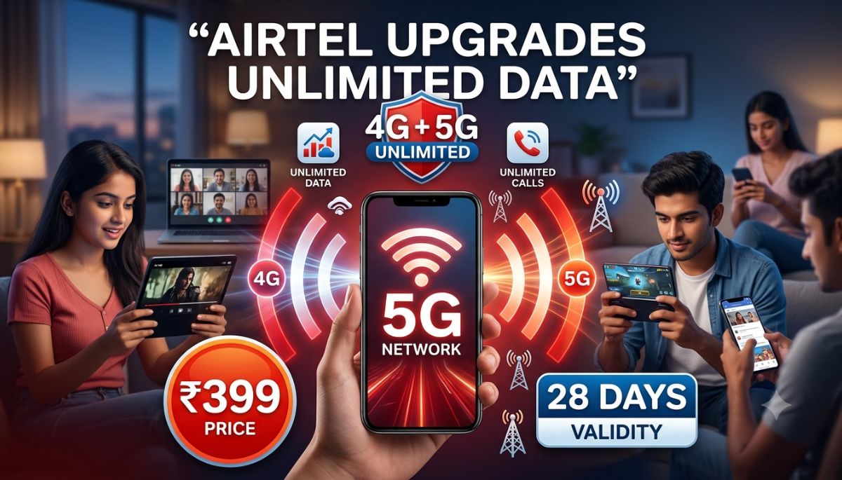 Airtel ₹399 Unlimited 4G + 5G Plan